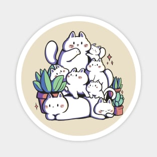 pile of  cats Magnet